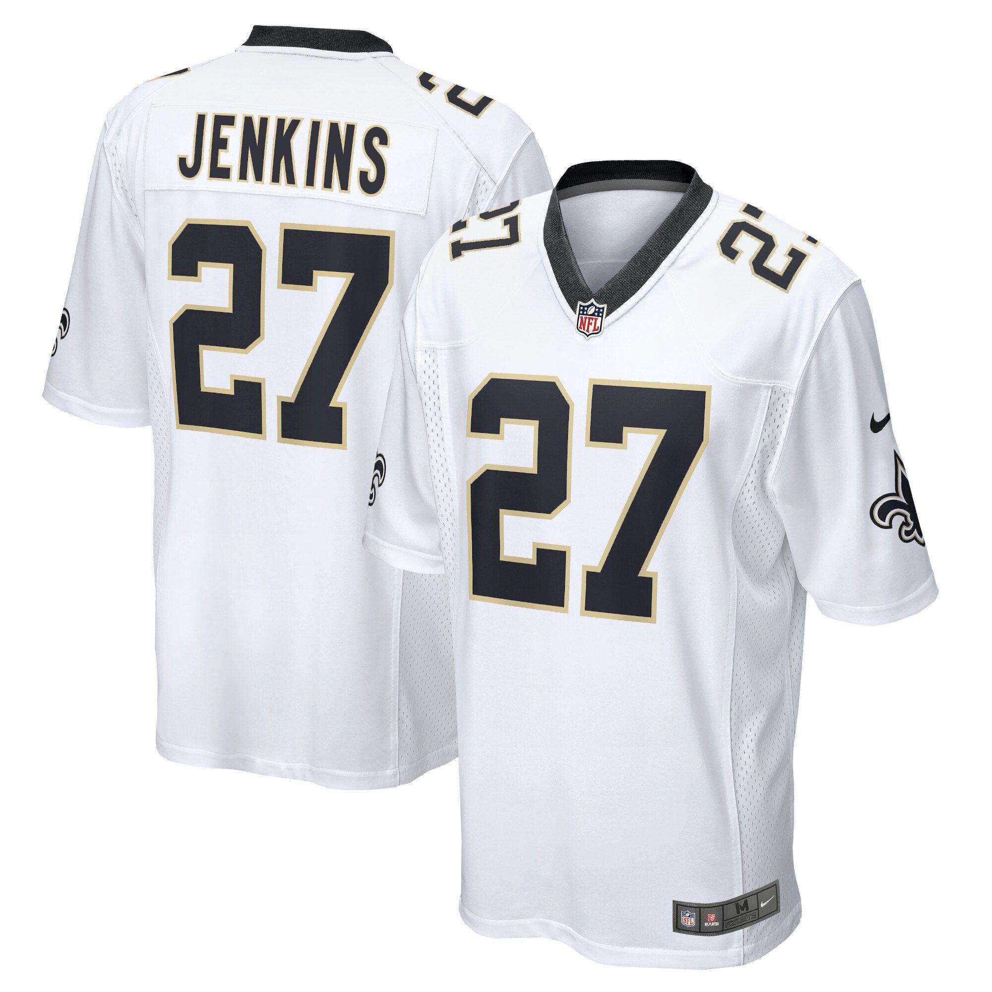 Men New Orleans Saints #27 Malcolm Jenkins Nike White Game Player NFL Jersey